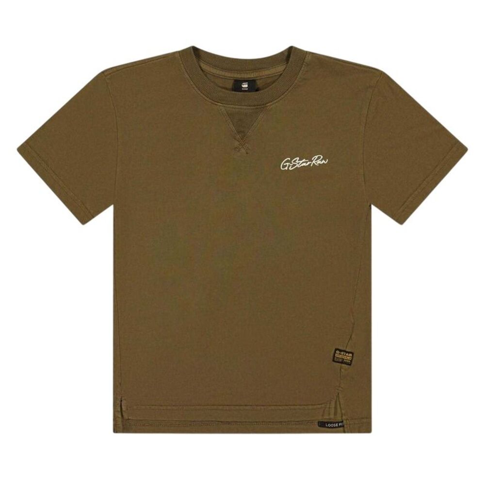 G-Star Childrens/Kids Logo Cotton T-Shirt / Dark Olive